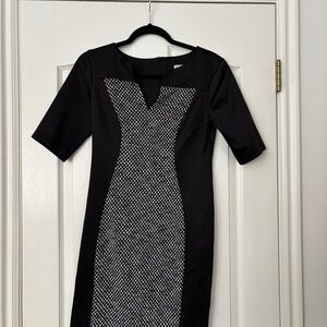 Elegant Black and White Dress